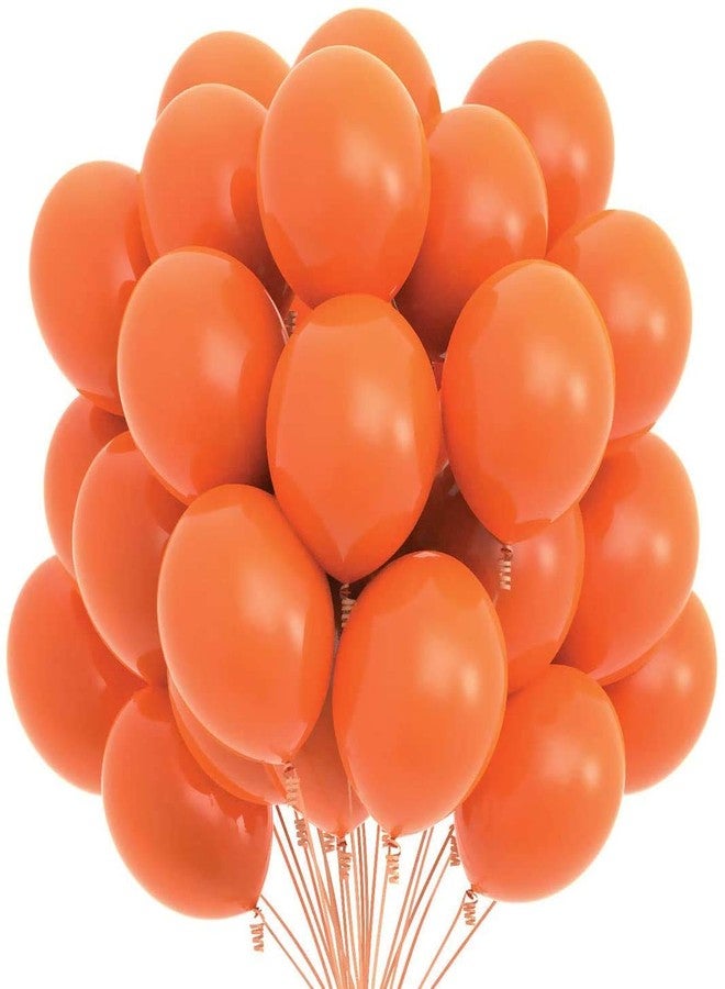 HEMITO Premium Metallic Latex Balloons Pack of 50 Orange Balloons for Decoration (Orange, Pack of 50) - Image 1